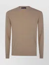 Drumohr Long Sleeves Round Neck Sweater In Brown