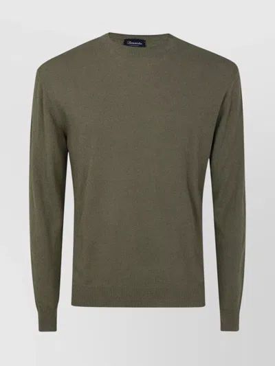Drumohr Crew Neck Long Sleeves Sweater In Green