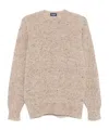 Drumohr Beige Long Sleeves Knitted Sweater In Nude