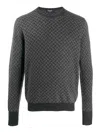 Drumohr Crew-neck Cashmere Sweater In Black