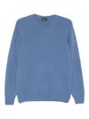 Drumohr Long Sleeve Crew-neck Sweater In Blue