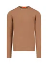 Drumohr Merino Wool Crew-neck Sweater In Brown