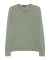 Drumohr Long Sleeve Crew-neck Sweater In Gray