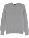 Drumohr Crew Neck Wool Sweater In Gray