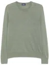 Drumohr Long Sleeve Crew-neck Sweater In Green