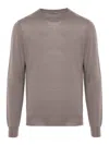 Drumohr Crew-neck Merino Wool Jumper In Grey