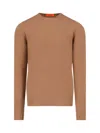 Drumohr Merino Wool Crew-neck Sweater In Brown