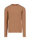 Drumohr Merino Wool Crew-neck Sweater In Brown