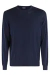 Drumohr Crew Neck Sweater In Shaved Cotton