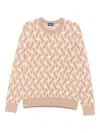 Drumohr Geometric-pattern Wool Sweater In Neutral