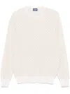 Drumohr Crewneck Cashmere Sweater In White