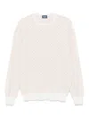 Drumohr Crewneck Cashmere Sweater In White