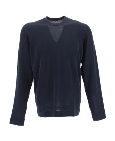 Drumohr Crew Neck Sweatshirt In Black
