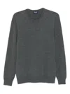 Drumohr Crew-neck Wool Sweater In Green