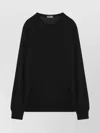 Drumohr Black Wool Crew-neck Sweater In Black