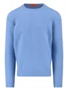 Drumohr Crew-neck Wool Sweater In Blue