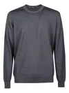 Drumohr Crew-neck Wool Sweater In Gray