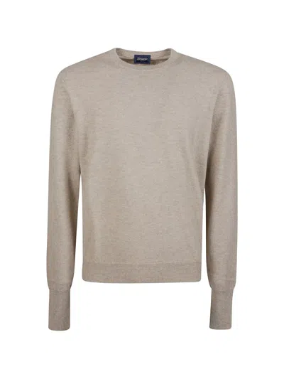 Drumohr Crew-neck Cashmere Sweater In Gray