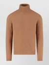Drumohr Crewneck Ribbed Sweater Long Sleeves In Brown