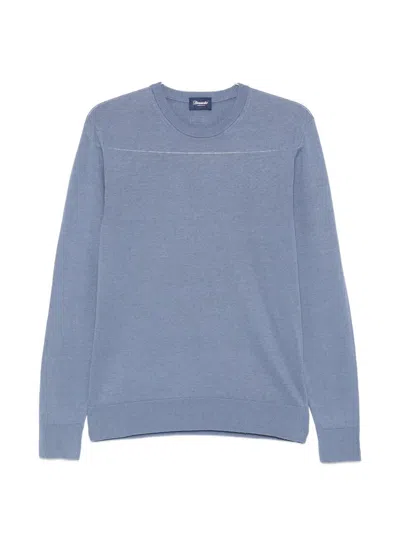 Drumohr Crew-neck Sweater In Blue