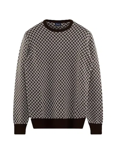 Drumohr Crew-neck Sweater In Brown