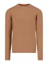 Drumohr Merino Wool Crew-neck Sweater In Brown