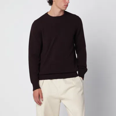 Drumohr Crew-neck Sweater In Blue-black Cashmere In Multi