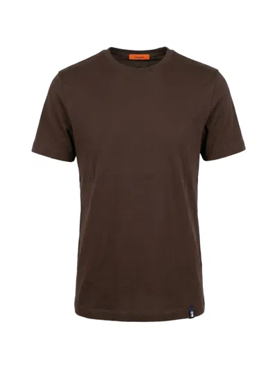 Drumohr Crew-neck T-shirt In Brown