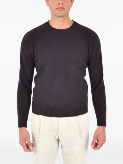 Drumohr Crew-neck Wool Sweater In Blue
