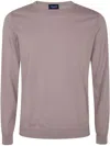 Drumohr Long Sleeves Round Neck Sweater In White