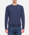 Drumohr Crewneck Cotton Sweatshirt In Dark Blue