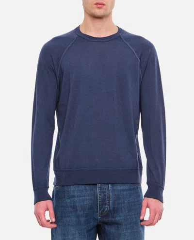 DRUMOHR DARK BLUE SOLID SWEATER