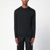 Drumohr Dark Grey Wool Crew-neck Sweater In Grey