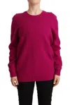 Drumohr Dark Pink Long Sleeves Round Neck Pullover Sweater In Pink