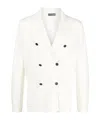 Drumohr Double-breasted Merino Wool Cardigan In White