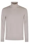Drumohr Man Turtleneck Off White Size 44 Merino Wool