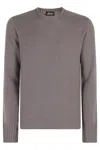 Drumohr Double Yarn Cashmere Sweater In Grey