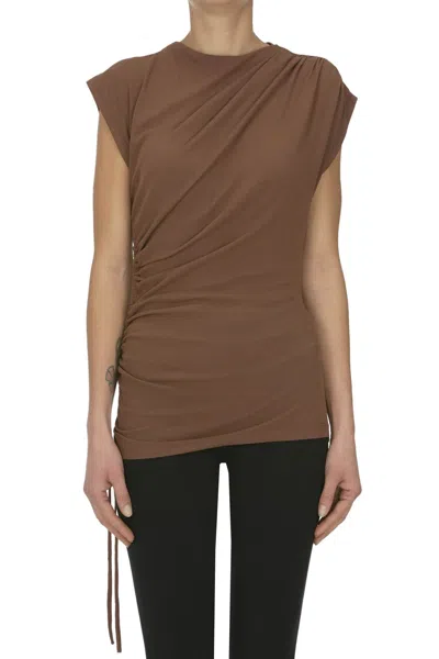 Drumohr Draped Top In Brown