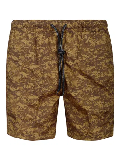 Drumohr Drawstring-fastening Swimsuit In Brown