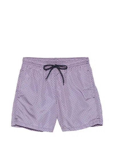 Drumohr Drawstring Swim Shorts In Purple