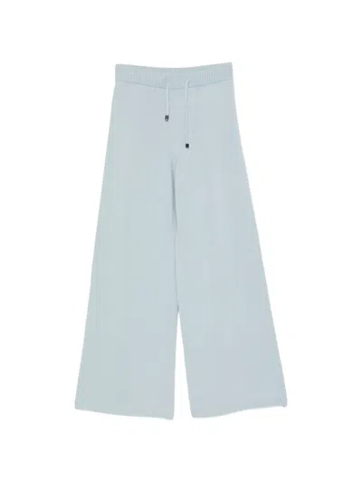 Drumohr Drawstring Wide-leg Trousers In Blue