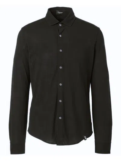 Drumohr Elegant Button-up Shirt For Men In Black
