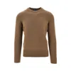 Drumohr Erino Wool Crewneck Sweater In Brown