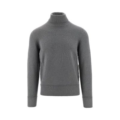 Drumohr Erino Wool Turtleneck Sweater In Gray