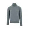 Drumohr Erino Wool Turtleneck Sweater In Gray
