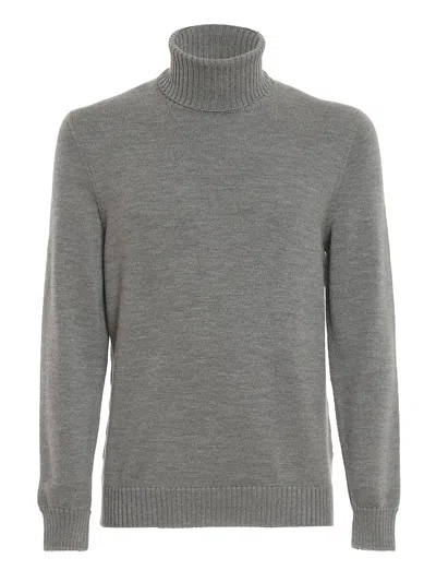 Drumohr Extrafine Merino Wool Turtleneck In Grey