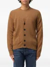 Drumohr Fine-knit Cardigan In Brown