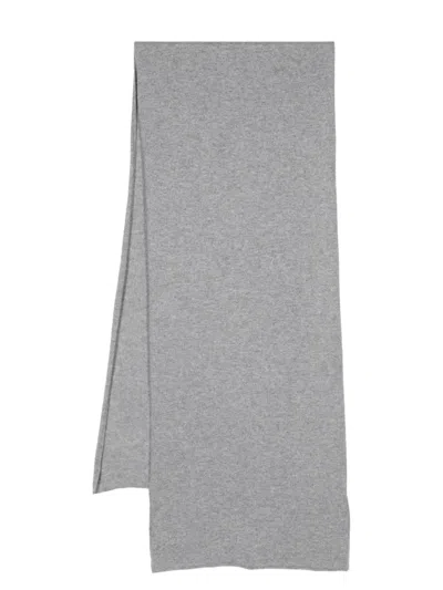 Drumohr Fine-knit Cashmere Scarf In Grey