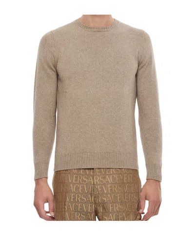 Drumohr Fine-knit Cashmere Sweatshirt In Nude