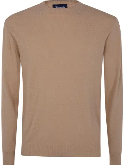 Drumohr Fine-knit Jumper In Brown